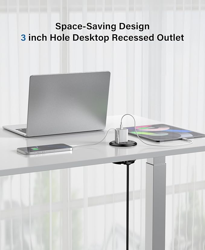Jgstkcity 65W USB-C Hidden Desktop Power Grommet: 1 AC Outlet, 8 USB Charging - Image 7
