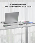 Jgstkcity 65W USB-C Hidden Desktop Power Grommet: 1 AC Outlet, 8 USB Charging - Image 7
