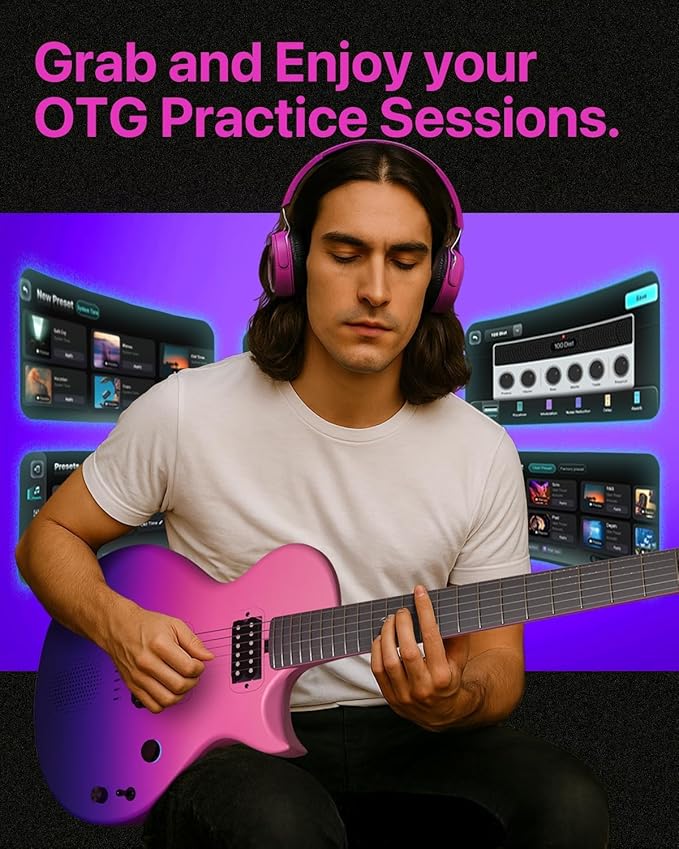 Enya Electric Guitar Nova Go Sonic Smart Electric Carbon Fiber Guitarra - Image 3