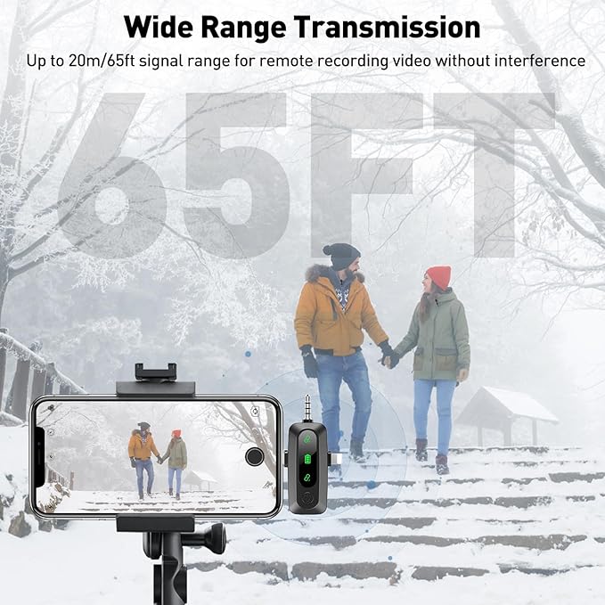 Wireless Lavalier Microphone for iPhone, USB C, Camera Video Recording 4 in 1 - Image 5