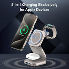 5-in-1 Wireless Charger for MagSafe, AC ISLAND Portable Travel Charging Station - Image 2