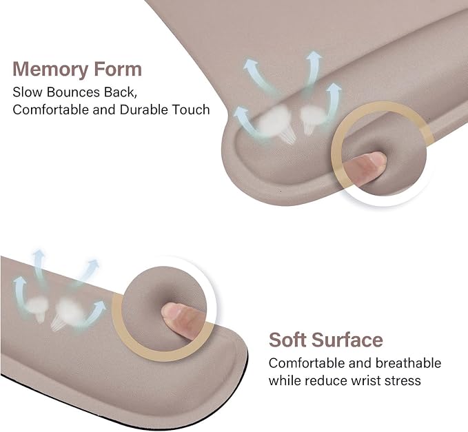 MOSISO Wrist Rest Support for Mouse Pad & Keyboard Set, Ergonomic Mousepad - Image 7
