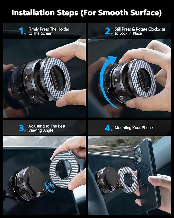 Vacuum Magnetic Car Phone Holder - Image 8