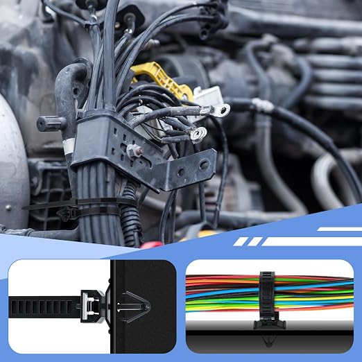 200pcs Car Wire Loom Routing Clips Push Mount Cable Tie Assortment 15 Sizes Car - Image 4