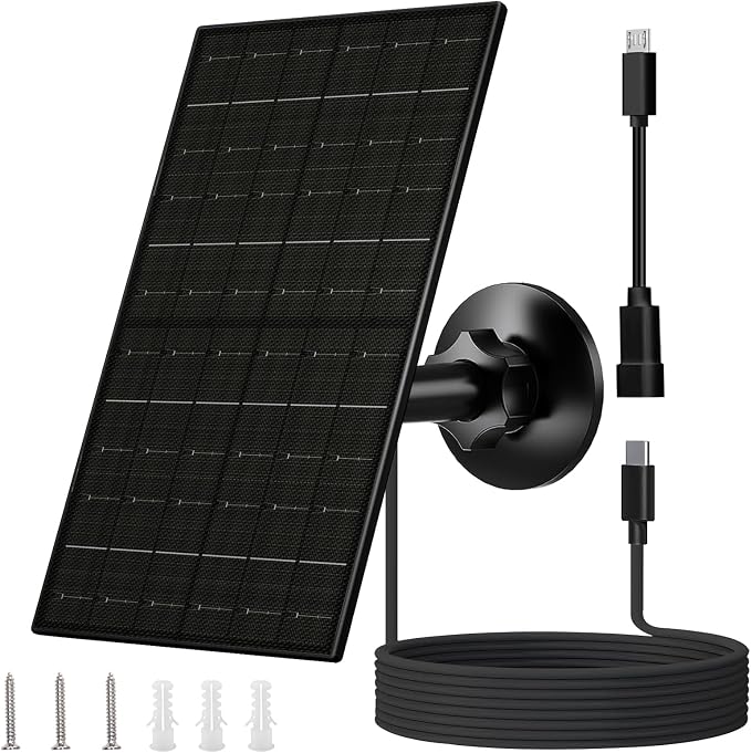FUTUREZEN 6W Solar Panel for Security Camera Outdoor, 5V USB/USB-C Solar by Unknown