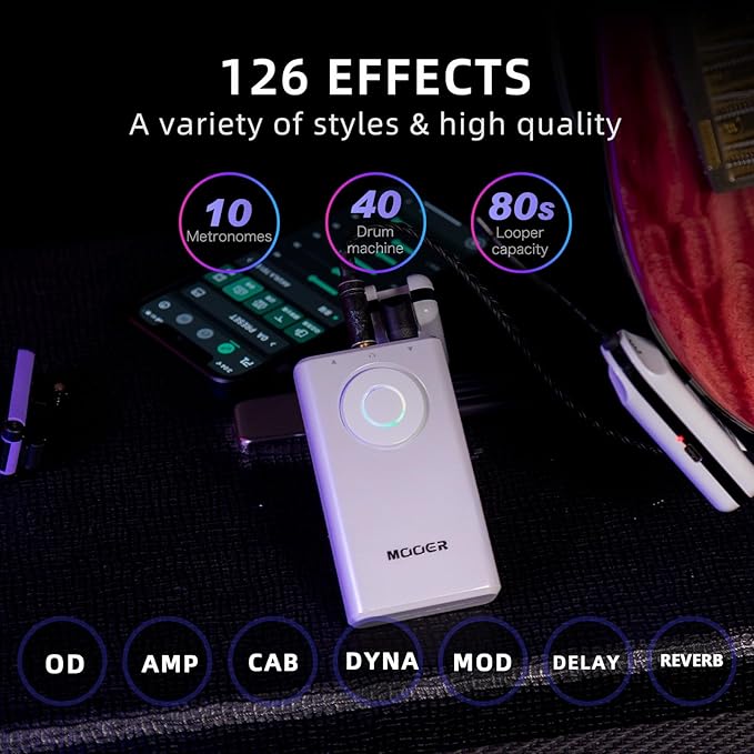 MOOER Prime P1 Multi-Effects Processor Headphone Amp, Bass Guitar Pedals - Image 2