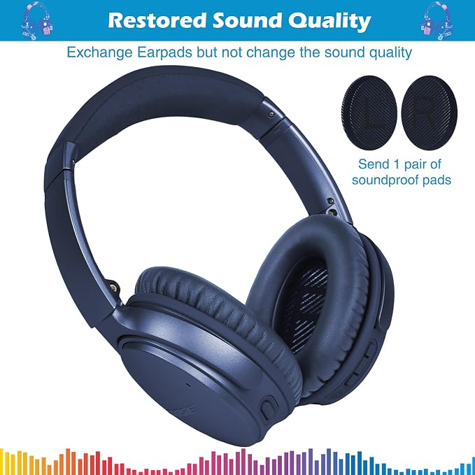 Ear Pads for Bose QuietComfort 35 ii, Premium Softer Leather Replacement Pads - Image 5