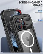 Lanhiem Magnetic for iPhone 15 Pro Case, IP68 Waterproof Dustproof Case - Image 7