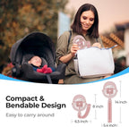 Misting Baby Stroller Fan, 4000mAh Rechargeable Battery Operated, 270°Pivoting - Image 7