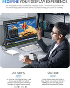 UPERFECT 21.5” 120HZ Portable Monitor w/Kickstand & VESA, Large Portable Gaming - Image 4