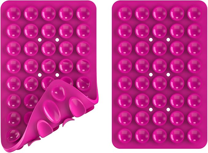 2PACK Silicone Double Sided Suction Phone Case Mount, Detachable Hands Free & - Image 3