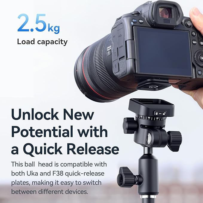 ULANZI TH02 Uka Inverted Ball Head Quick Release Metal Ball Head Camera Mount - Image 4