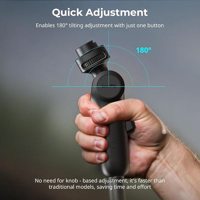 SmallRig Quick Adjustment Light Stand Adapter, One-Button 180° Pitch Adjustment - Image 2
