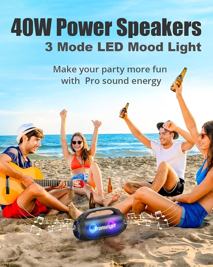 Tronsmart Bang SE Portable Bluetooth Speaker, Colorful LED and 40W Wireless - Image 7