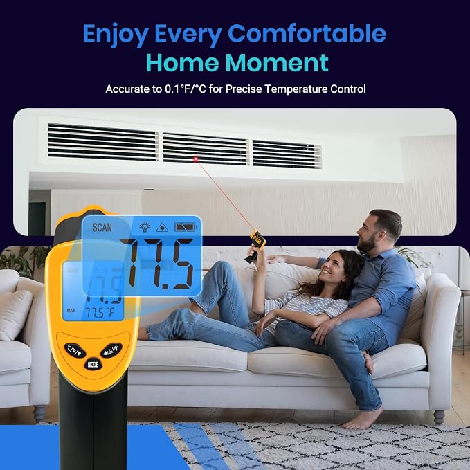 Etekcity Infrared Thermometer Temperature Gun 1080, -58°F to 1130°F - Image 5