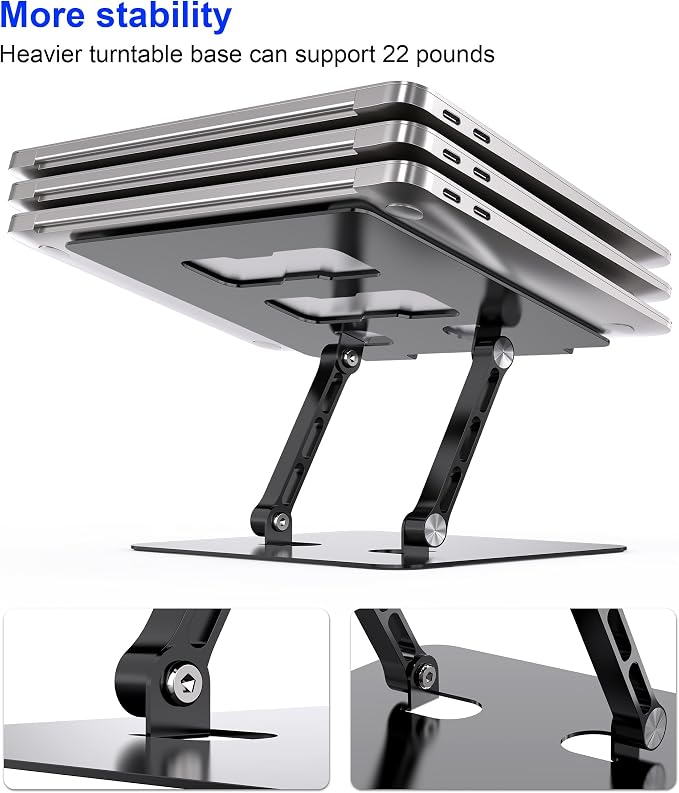 Adjustable Laptop Stand, Ergonomic Foldable Notebook Computer Holder.Compatible - Image 4