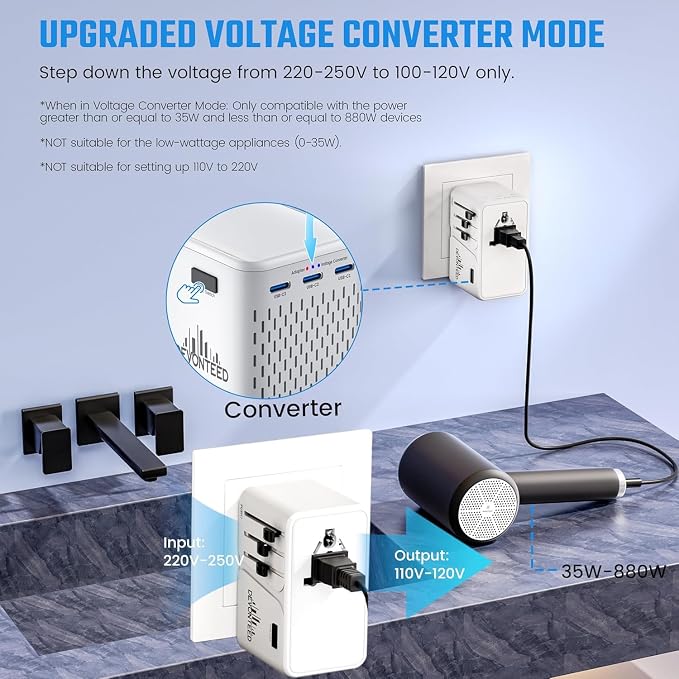 Travelconverter Adapter Voltage Converter That Steps Down 230 Volts to 120 Volts - Image 2