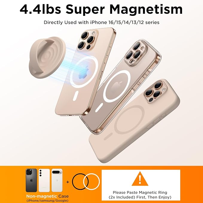 Magnetic Phone Ring Grip Holder, Silicone Finger Loop Grip, Compatible - Image 6