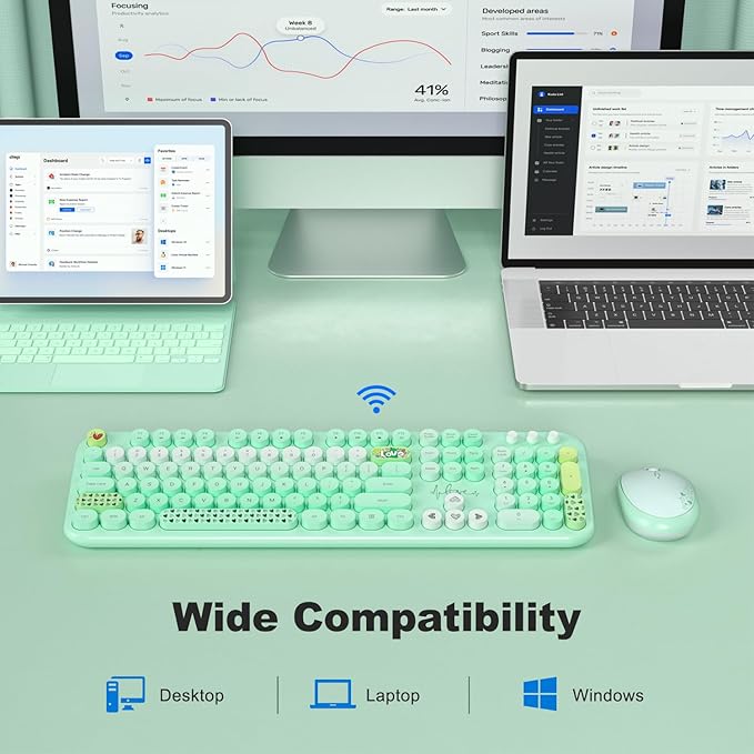 KNOWSQT Wireless Keyboard and Mouse Combo - Image 5