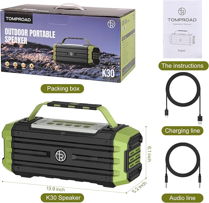 Portable Bluetooth Speaker 120W Peak 80W Wireless Speakers, TWS Pairing - Image 7