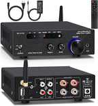 Amplifier Home Audio, Stereo Receiver Bluetooth 5.0 Power amp 100W x2 Wireless by Beffkkip