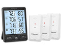 Geevon Indoor Outdoor Thermometer Wireless 3 Remote Sensors, 5-Inch Display by GEEVON