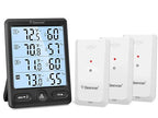 Geevon Indoor Outdoor Thermometer Wireless 3 Remote Sensors, 5-Inch Display by GEEVON