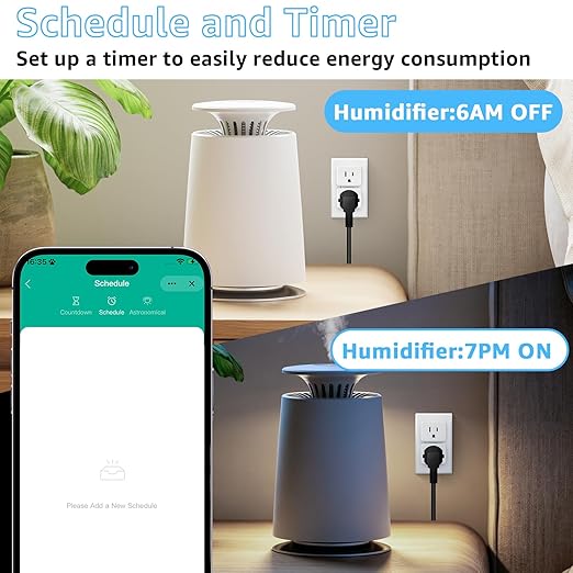 WiFi Plug with Switch, Compatible with Alexa and Google Home via Tuya, Compact - Image 6