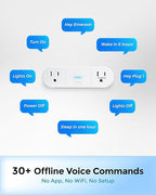 Emerson SmartVoice 2-in-1 Dual Smart Wall Plug Outlet, Voice Control, No WiFi - Image 7