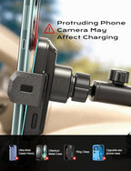 Wireless Car Charger, 15W Fast Charging Auto Clamping Car Phone Holder Mount - Image 8