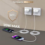 10FT Fast iPhone Charger, Extra Long Apple Charger Fast Charging 2Pack 20W USB - Image 2