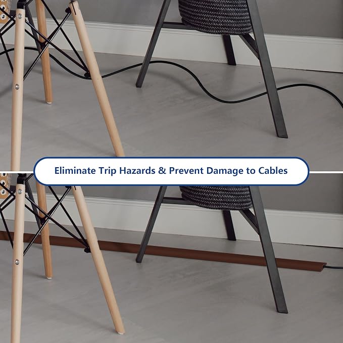 Brown PVC Floor Cord Cover - 4ft - Image 5