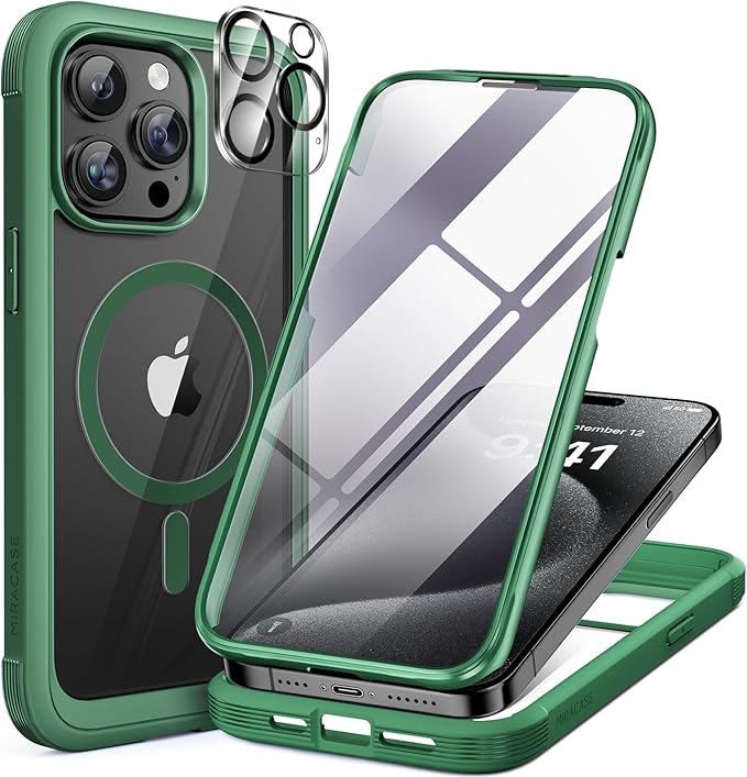 Miracase Magnetic for iPhone 15 Pro Max Case 6.7'' Full-Body Phone case by Miracase