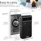 PRUNUS J-166 Portable Radio AM FM, Battery Operated Radio - Image 4