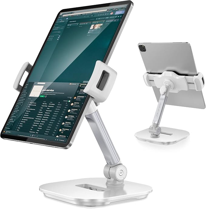 AboveTEK Upgraded Desktop Tablet Stand, 360° Swivel Tablet & Phone Desk Mount by AboveTEK