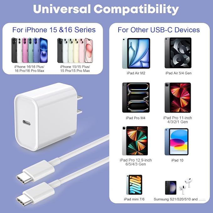 Fast Charger for iPhone 16/15 Charger, 10FT Extra Long Fast Charging 3Pack - Image 6