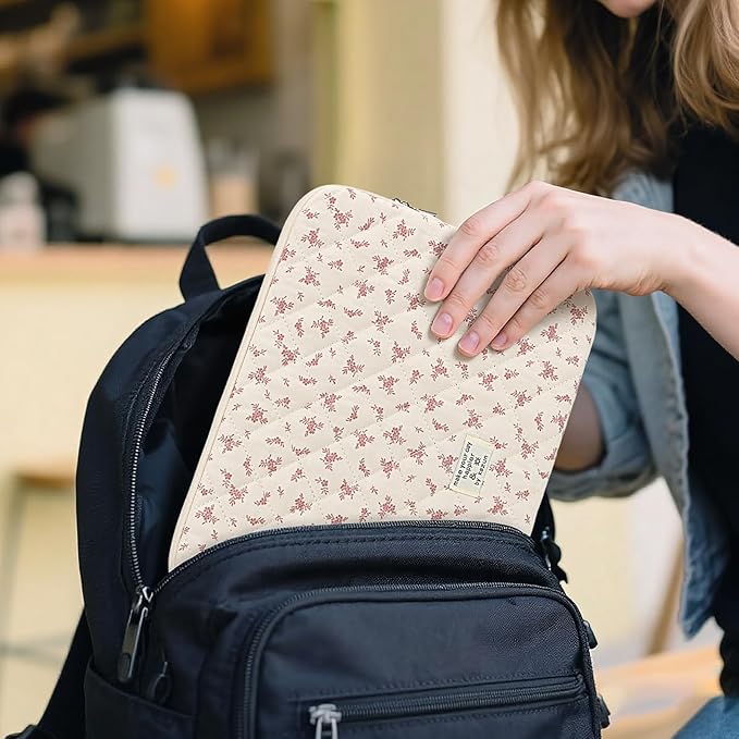 Puffy Laptop Sleeve 13-15.6 Inch Cute Quilted Laptop Protective Case Padded - Image 5