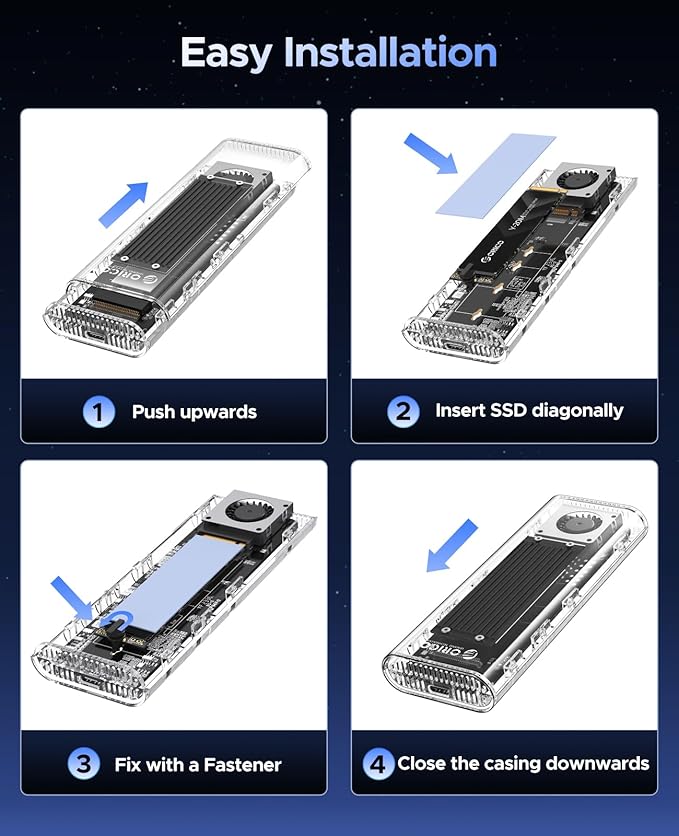 ORICO 40Gbps M.2 NVMe SSD Enclosure - Image 7