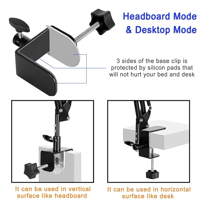 Tablet Stand Phone Holder for Bed, iPad Holder for Desk, Compatible - Image 6