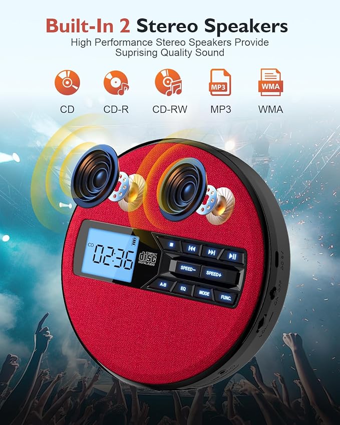 CD Player Portable with Speakers - Image 2