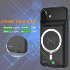 Battery Case iPhone 16 Plus, Upgraded 12000mAh Rechargeable Portable Extended - Image 4