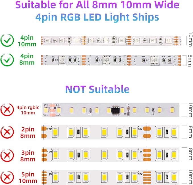RGBZONE Bluetooth RGB LED Controller, 4-PIN Smart Music LED Strip Lights - Image 7