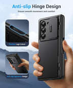 BERFY for Z Fold 7 Case with 9H Tempered Screen Protector, Military Grade - Image 5