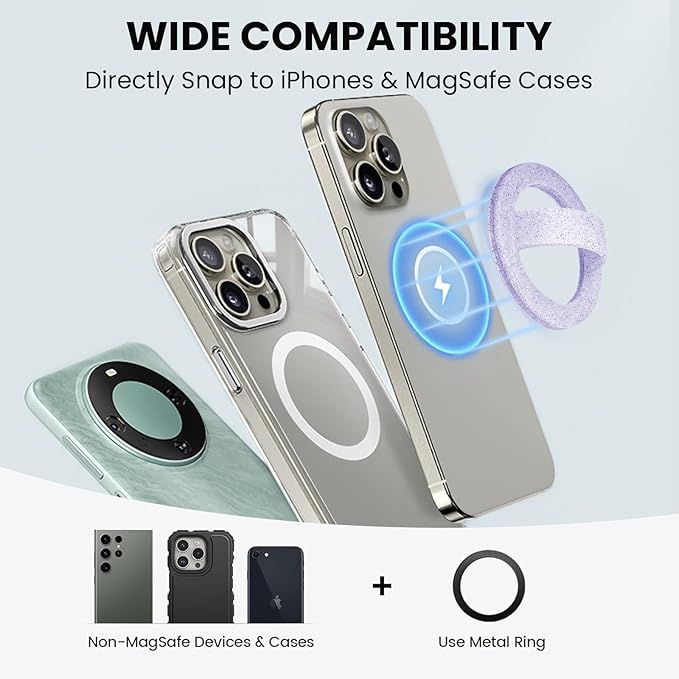 Magnetic Silicone Ring Grip Phone Holder, Loop Grip Phone Holder, Magnetic - Image 4