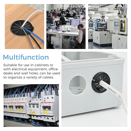 4 Pcs Cable Grommet, Snap Bushing 2-1/2" Mounting Diameter, Flexible - Image 7