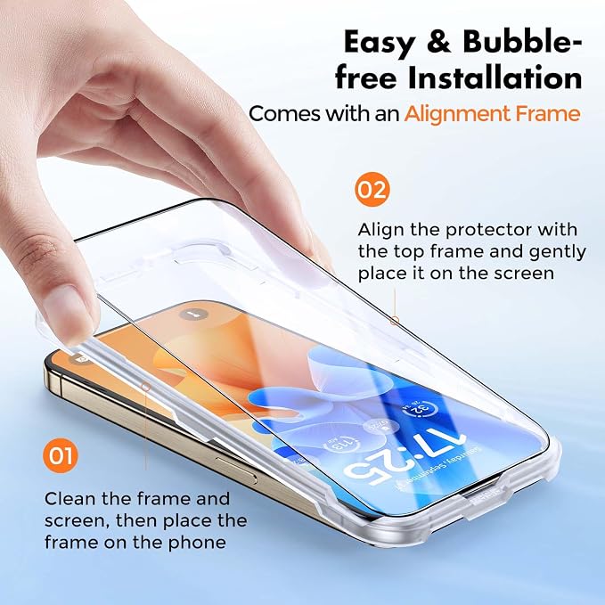 UNBREAKcable 3-Pack Glass for iPhone 15 Pro Screen Protector, Double - Image 3
