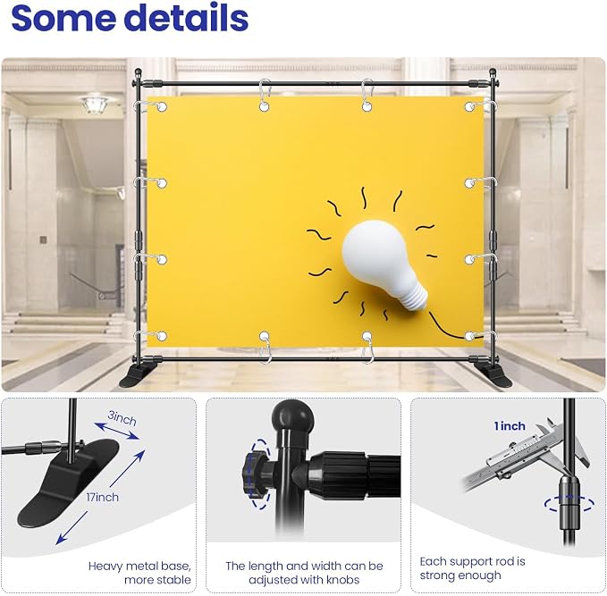 Jiang&Rong 10x8ft Photo Backdrop Stand Kit - Image 3