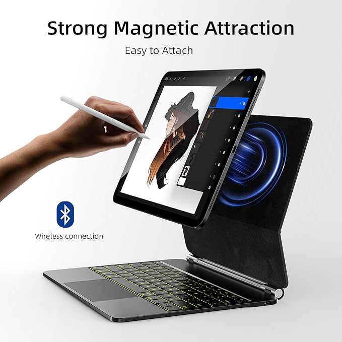 for iPad Air 13 inch case Keyboard M3 2025 & M2 2024, Magic Keyboard - Image 3