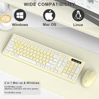 Wireless Keyboard and Mouse Combo, Full-Sized Wireless Keyboard and Adjustable - Image 7