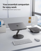LULULOOK Laptop Stand for Desk, Full Aluminum Computer Stand, 360 Rotating - Image 7